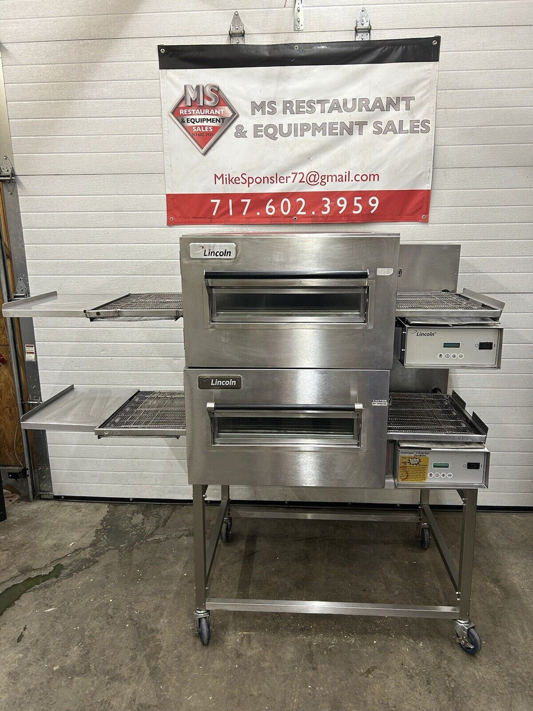 Lincoln 1132 Double Stack 3ph 208v Conveyor Pizza Ovens Fully Refurbished!