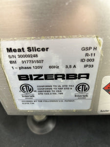 Bizerba GSP H 2011 Manual Deli Slicer Fully Refurbished