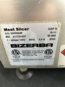 Bizerba GSP H Manual Deli Slicer Fully Refurbished