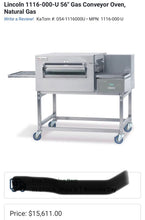 Load image into Gallery viewer, 2020 Lincoln Impinger 1116 Nat. Gas Conveyor Pizza Oven Tested &amp; Working
