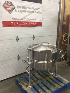 Cleveland KDL40T 40 Gal. Steam Kettle Manual Tilt 2/3 Jacket Direct Steam