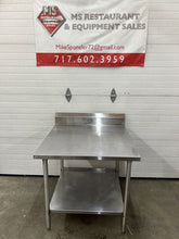 Load image into Gallery viewer, Stainless Steel Commercial Work Table W/ 6” Backsplash &amp; Undershelf 36x36x34.5