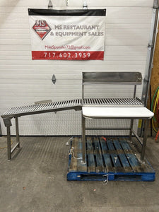 Hobart HRT5-3 Stainless Steel Roller Roller Discharge Table Refurbished & Works