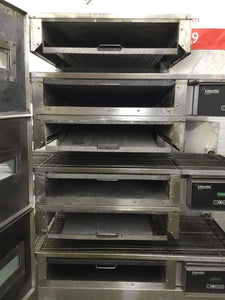 Lincoln Impinger 1132 Triple Stack 208v 3ph Electric Conveyor Pizza Oven Working