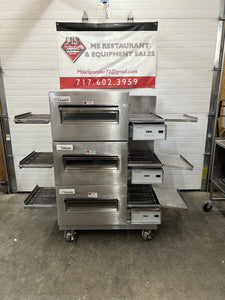 Lincoln 1132 Triple Stack 3ph 208v Electric Conveyor Oven Fully Refurbished