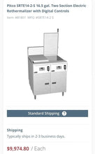 Load image into Gallery viewer, Pitco SRTE14-2-S 16.5 Gal 2 Section 208v 3Ph Elect. Rethermalizer