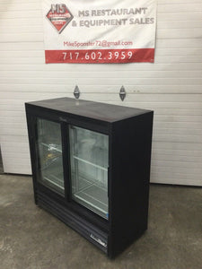 True GDM-41SL-60-HC-LD 47” Two Section Glass Door Merchandiser, (2) Sliding Door