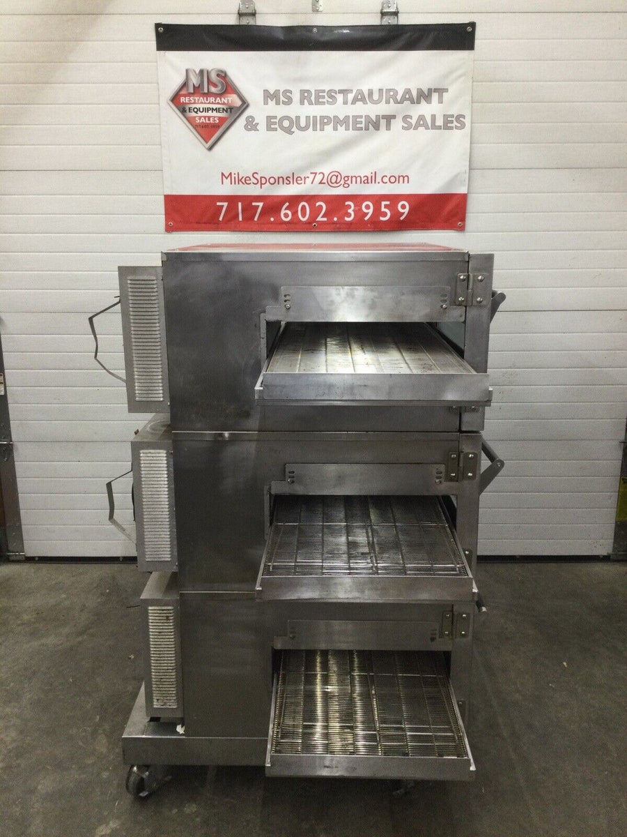Lincoln Impinger 1132 Triple Stack 208v 3ph Electric Conveyor Pizza Ov ...
