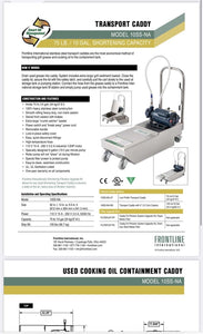 Frontline International Transport Caddy Model 10SS-NA-WM