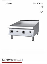 Load image into Gallery viewer, Garland GTGG24-GT24M 24" Gas Countertop Griddle with Thermostatic Controls NEW
