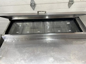 True TPP67 Pizza Prep Table 9 Pans Two door 67” Wide Refurbished