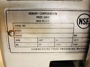 Hobart 2812 Meat Cheese Deli Slicer W/ Sharpener Fully Refurbished