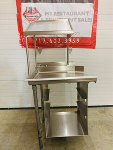 Areo 3CD-L-30-W/RS NSF All stainless steel Left side drain board with under-shelf & Top Storage