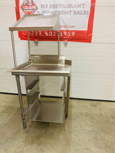 Areo 3CD-L-30-W/RS NSF All stainless steel Left side drain board with under-shelf & Top Storage
