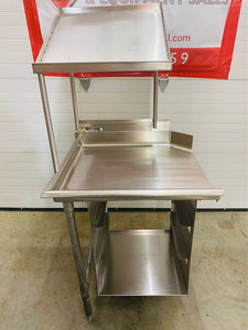 Areo 3CD-L-30-W/RS NSF All stainless steel Left side drain board with under-shelf & Top Storage