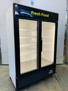 True GDM-49 - Swing Glass Door Merchandiser Cooler- 2 Door - 49 Cu. Ft. - 54-1/8"W