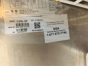 Adcraft USSL-2D U-Star 2 Door Pizza/Salad/Sandwich Prep Table Tested & Working!
