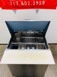 Delfield 4427NP-12M 27" Sandwich/Salad Prep Table w/ Refrigerated Base, 115v