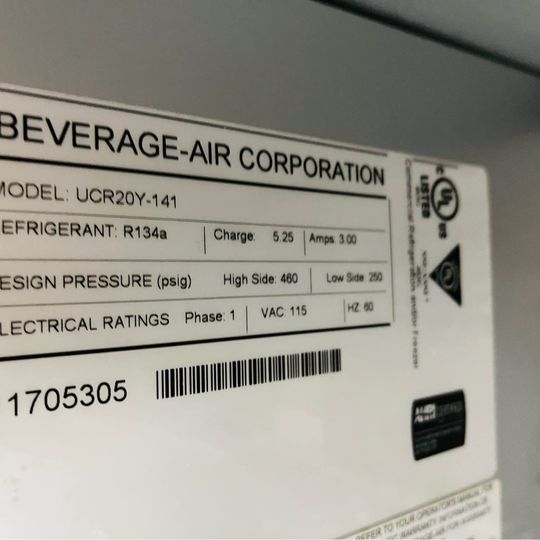 Beverage Air - UCR20Y - Shallow Depth Undercounter Refrigerator 20
