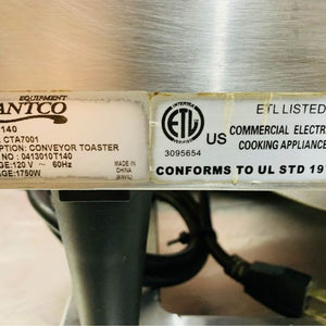 Avantco T140  Conveyor Toaster 120V Fully Refurbished Tested & Working!