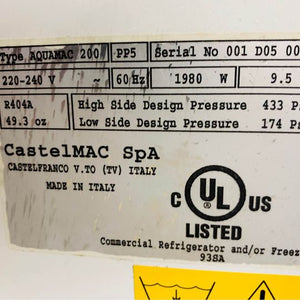 Aquamac 200 Water Chiller w/ STM Techniques Domix 45APS