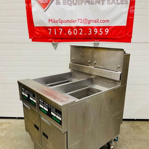 Pitco Model PH-SSHF55 Double Solstice Supreme LP/Propane Fryer with Filtration Tested & Working!
