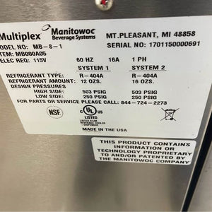 Manitowoc Multiplex MB-8-1 Blend in Cup Workstation Refurbished Tested & Working Mfg. 2017. Like New