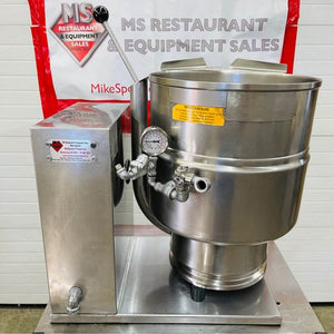 2013 Groen TDB-40 Electric 10 Gal 40 Qt Steam Jacketed Soup Sauce Tilting Kettle