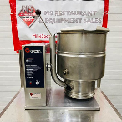 2012 Groen TDB-40 Electric 10 Gal 40 Qt Steam Jacketed Soup Sauce Tilting Kettle