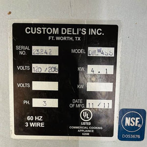 Custom Deli's Heating Self Service Case Serving Cabinet Unit DILW4SSRefurbished Tested & Working!