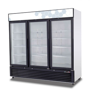 Migali C-72RM-HC 72 cu/ft Glass Door Merchandiser Refrigerator