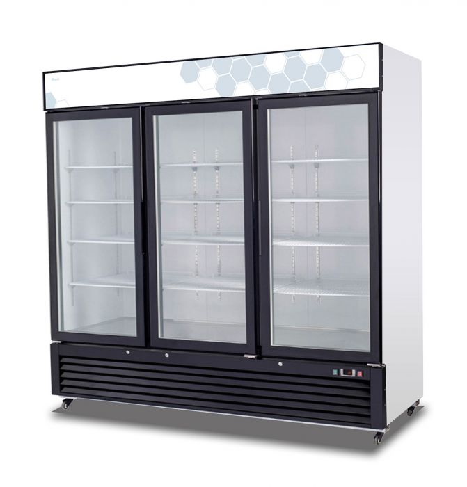 Migali C-72RM-HC 72 cu/ft Glass Door Merchandiser Refrigerator