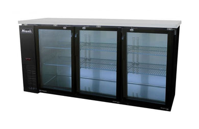 Migali C-BB72G-HC 72″ Glass Door Back Bar Refrigerator