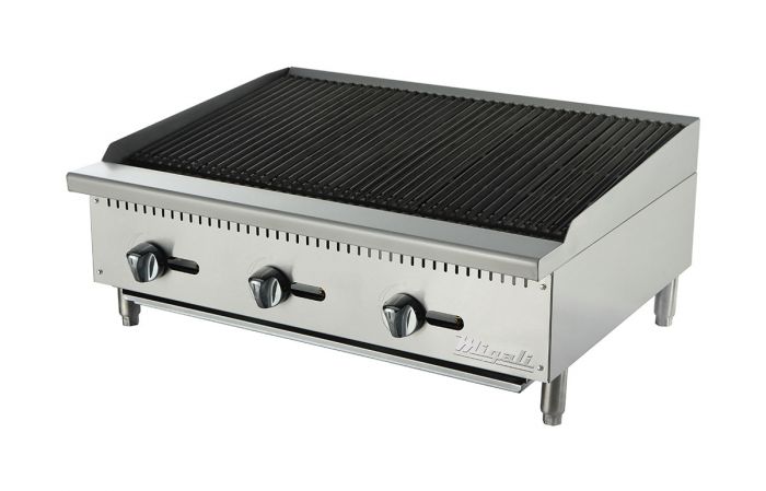 Migali C-CR36 36″ Wide Char-Rock Broiler - 105,000 BTU