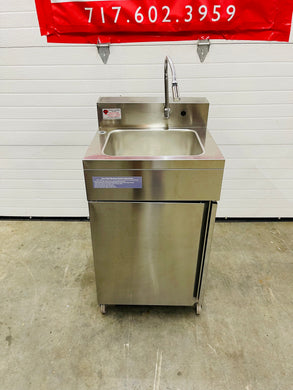 Hybrid 684 S/S Portable Hand Sink “NO TOUCH” Electric 120v or Battery Operated