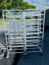 Load image into Gallery viewer, Sheet Pan Bakery Bread Rack FULL PAN on casters CLEAN