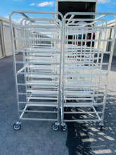 Load image into Gallery viewer, Sheet Pan Bakery Bread Rack FULL PAN on casters CLEAN
