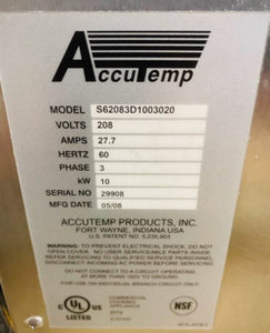 Accutemp S6083D1003020 Steam & Hold Boilerless Electric Convection Steamer Works Great!
