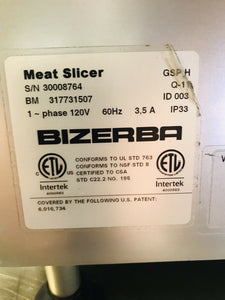 Bizerba GSPH Manual Meat Cheese Deli Slicer, (Hobart 2812) TESTED & WORKING!!