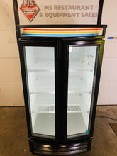Load image into Gallery viewer, True GDM-14RF Black Glass Pop Refrigerator Cooler Radius Front