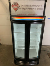 Load image into Gallery viewer, True GDM-14RF Black Glass Pop Refrigerator Cooler Radius Front