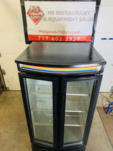 Load image into Gallery viewer, True GDM-14RF Black Glass Pop Refrigerator Cooler Radius Front