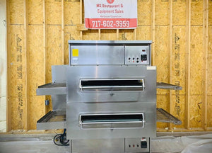 Middleby Marshall Double Stack PS-360G Nat. Gas 32” Conveyor Pizza Ovens