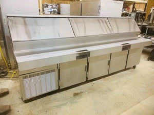 Traulsen VPS120J 10ft Refrigerated Prep Table 3 Slide Top 4 Doors Tested & Working