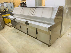 Traulsen VPS120J 10ft Refrigerated Prep Table 3 Slide Top 4 Doors Tested & Working