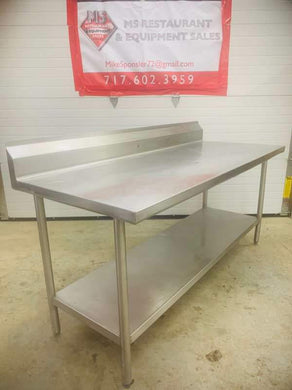 Win-Holt 6ft stainless steel table 16 gauge steel.