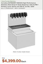 Load image into Gallery viewer, Cornelius CB2323A, 8 Flavor Soda Dispenser w/ 100# Ice Bin
