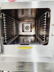 Cleveland 22CGT3.1 SteamChef 3 SST Natural Gas 3 Pan Countertop Steamer 32k BTU