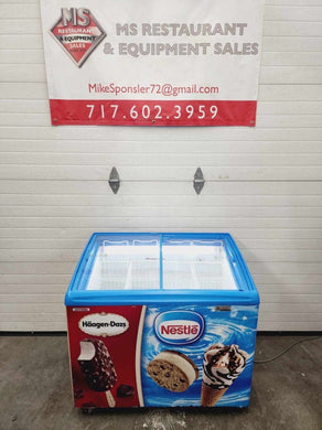 AHT Rio S-100 Curved Lid Freezer Refurbished Tested Working!