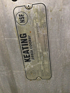 Keating 18” Pasta Nat Gas Pasta Cooker Tested & Working!